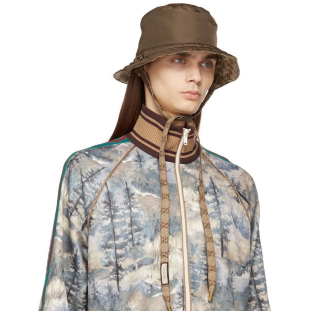 COPY - Gucci reversible brown canvas gg bucket hat
